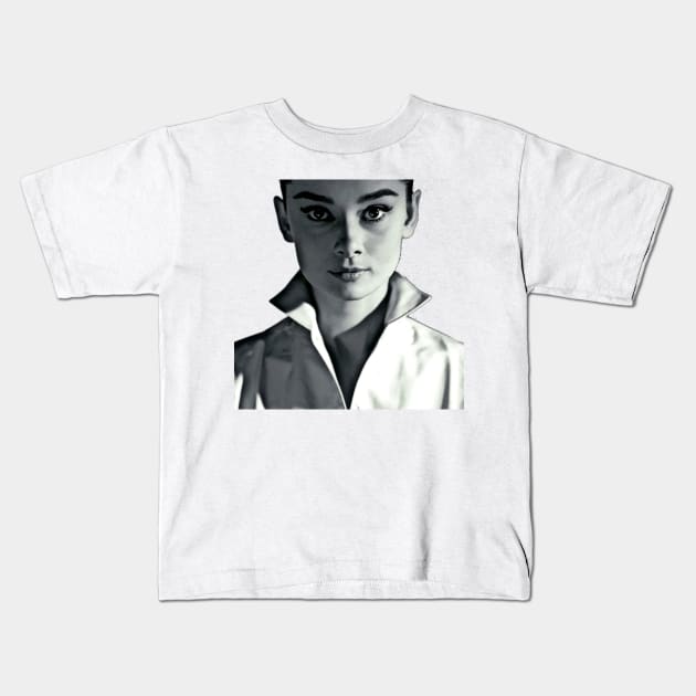 Old School Cool - Audrey Hepburn Kids T-Shirt by 3ric-